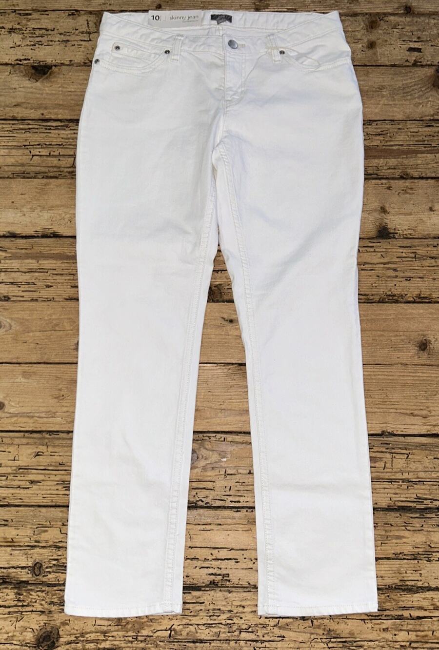 J. Jill Women’s Size 10P White Authentic Fit Skinny Jeans NWT